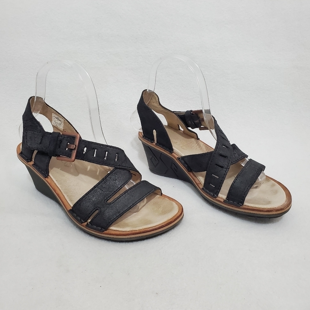 Merrell Select Grip Black Wedge Sandals